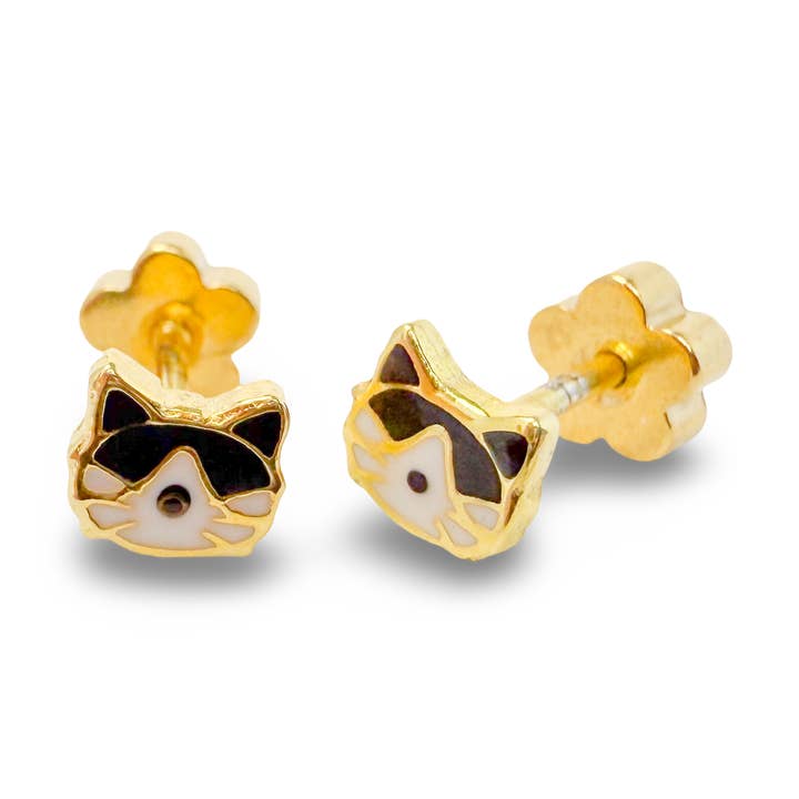 Cat Tiny Stud Earrings for wholesale by ETHICGOODS