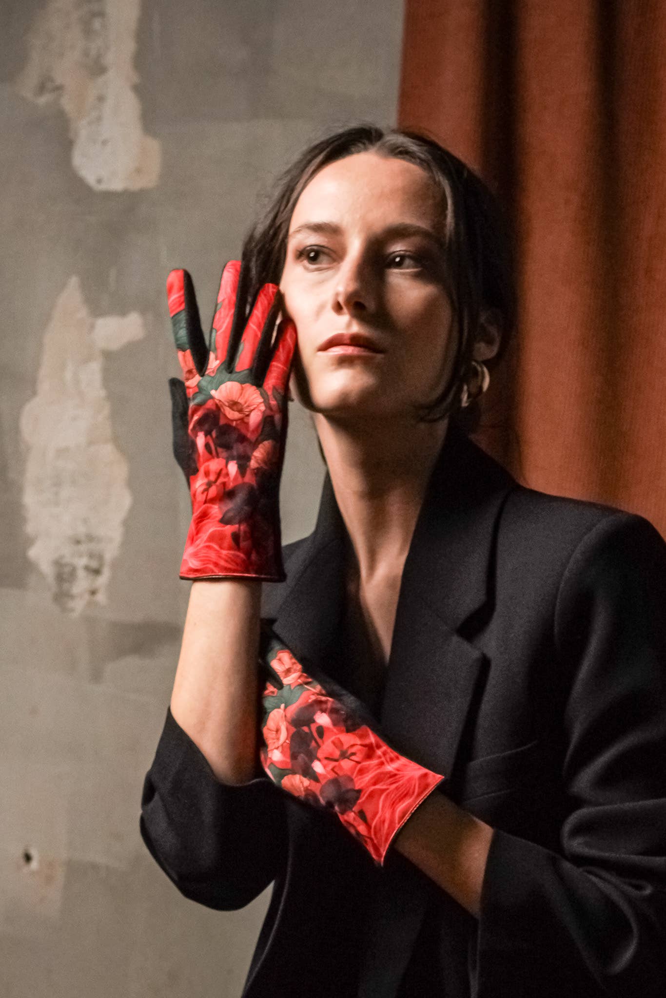 FST le french studio - Wholesale Gloves - Women's - Women's wool gloves in RED HIBISCUS0