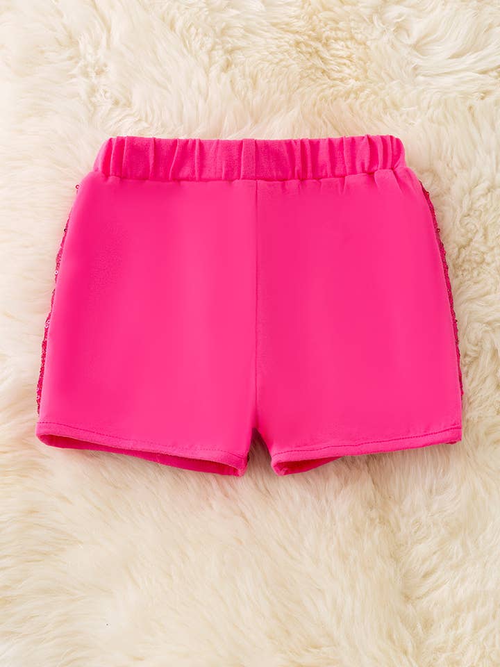 Kids Charm Online - Wholesale Shorts - Kids - Girl front sequins shorts. Available in 3 colors. Sol8