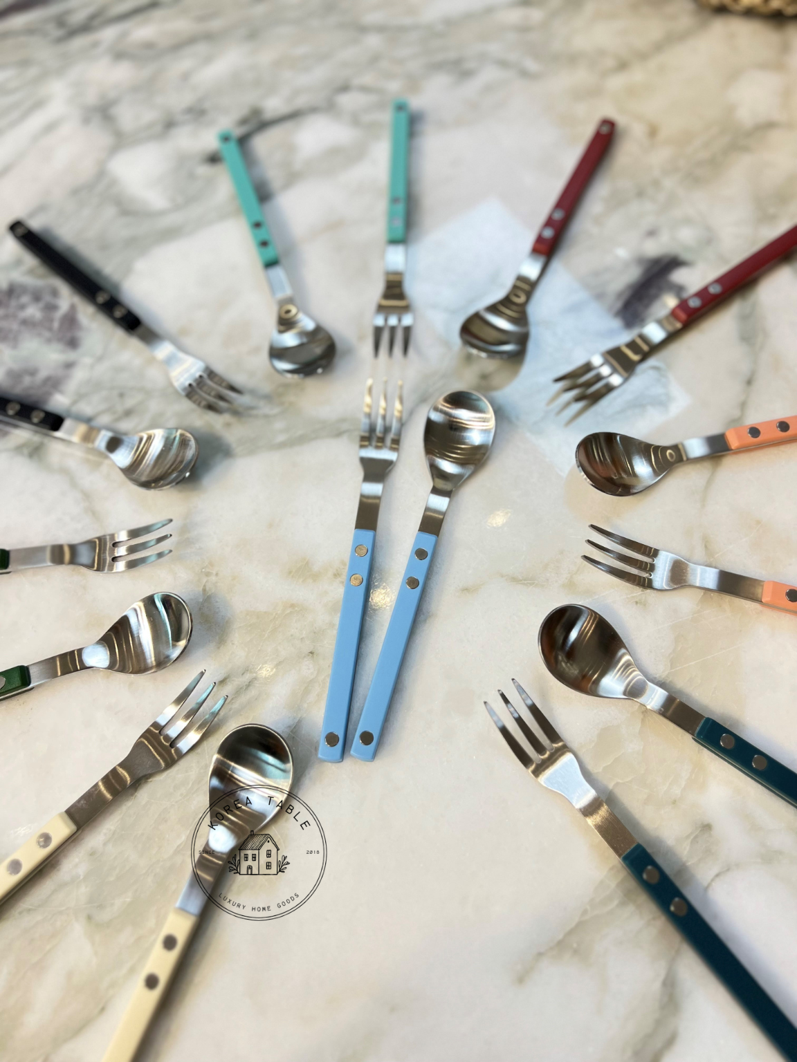 Korea Table - Vente Cuillères à soupe - [BOGEN] Fourchette à thé Sentier en satin - Cuillère à thé10