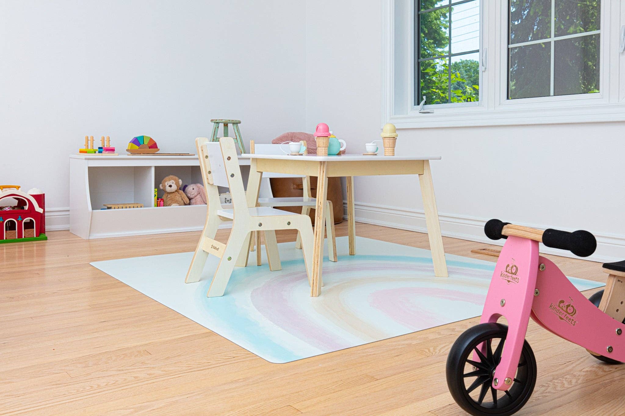 Modern Function Home - Wholesale Area Rug - Kids & Baby - Kids Room Rug 5X5 - Dreamy Rainbow3