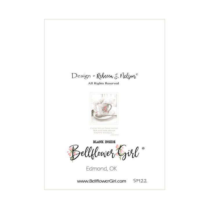Bellflower Girl - Wholesale Friendship Card - Talk About Tea & Happy Things - Have Tea... Friendship Card1