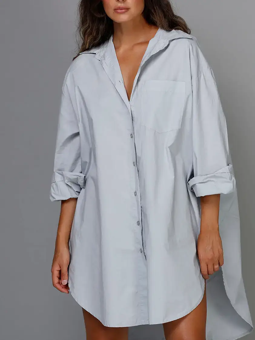 SixtyDays - Vendita all'ingrosso Camicia button down - Donna - Camicia boyfriend oversize in cotone - 40 colori29