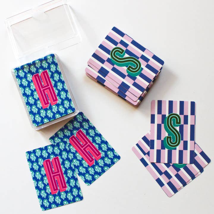 Clairebella Personalized Gifts & Pillows - Wholesale Playing Cards - Maxi Blueberry | Playing Cards | Monogrammed Playing Cards1
