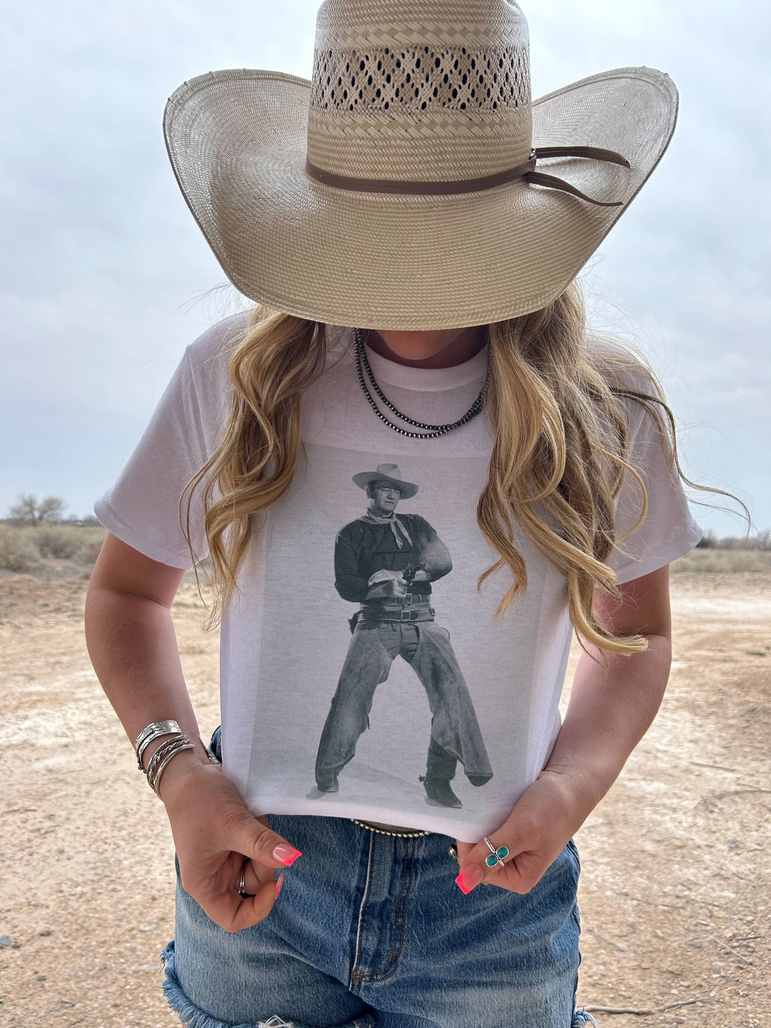 Maggi Mae's - Wholesale Screen Printed T-Shirt - Women's - John Wayne tee2