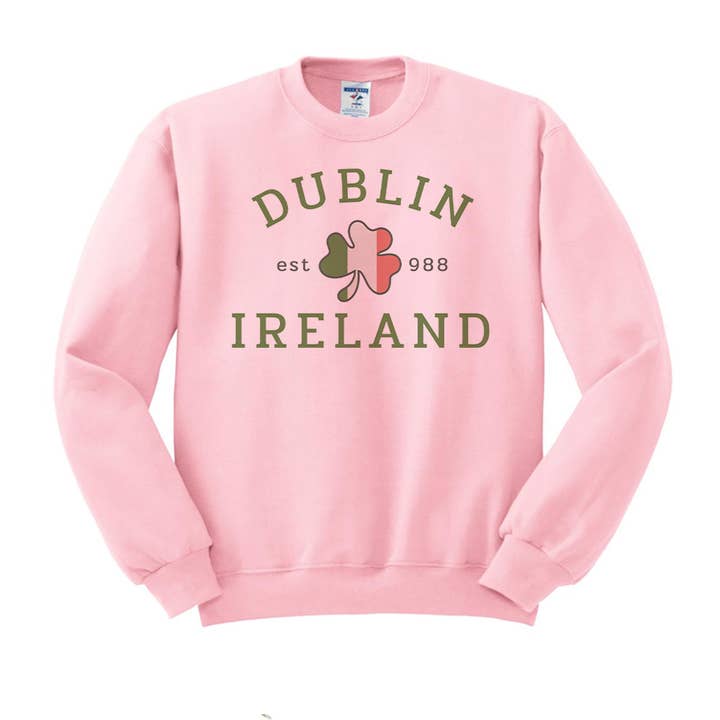 Lucky Luna Apparel - Wholesale Graphic Sweatshirt - Women's - Dublin Ireland Crewneck Sweatshirt3
