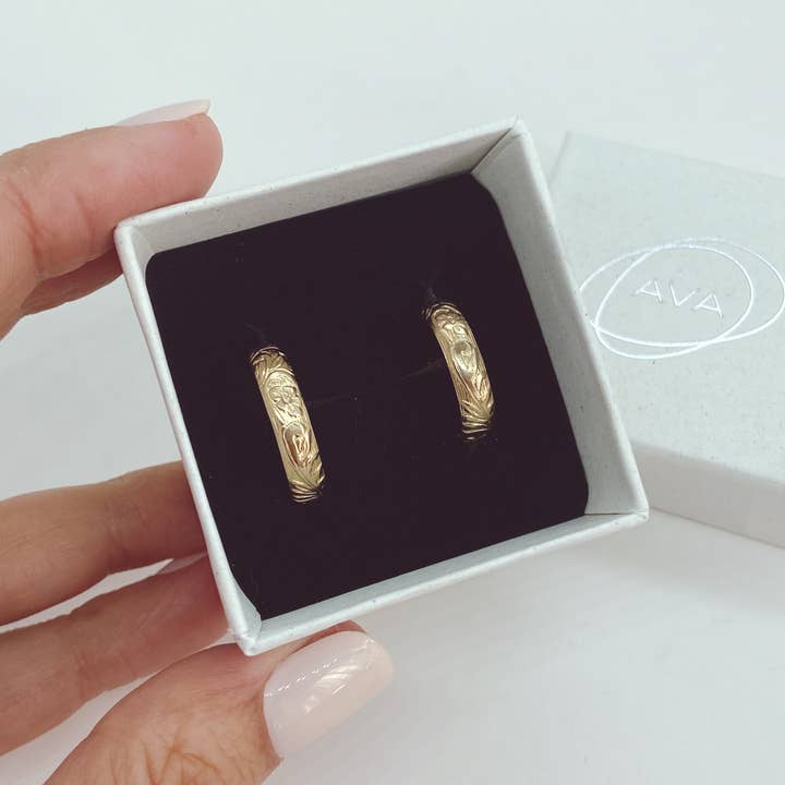 AVA Handmade Jewelry - Wholesale Band/Stacked Ring - Vintage floral thick band; floral thick band, floral band12