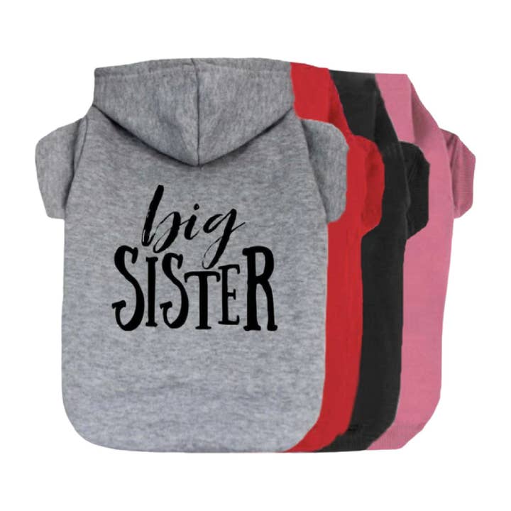 Big Sister Honden Hoodie voor wholesale door The Honest Dog Company