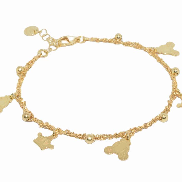 Bracelet Charms Carriage and Crown for wholesale by Argentofilato