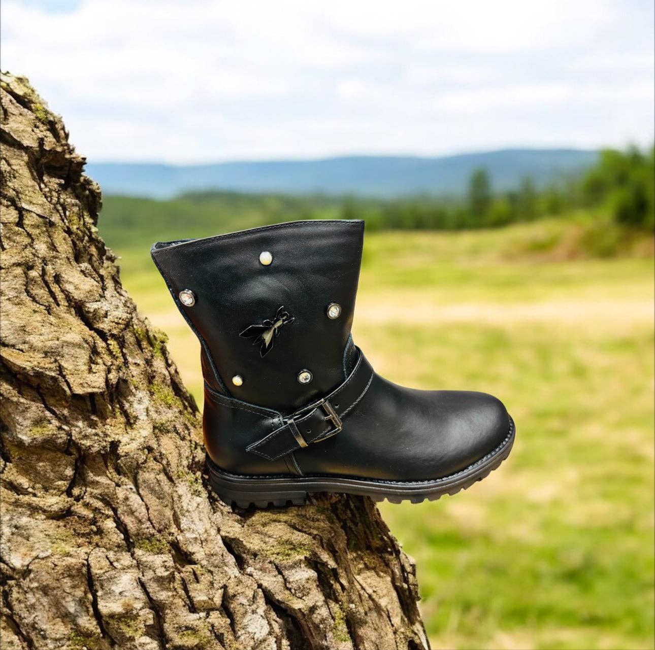 black PATRIZIA PEPE women's boots Manufacturer number: VITELLO _NERO 579 - 80 (Last piece) for wholesale on Faire0