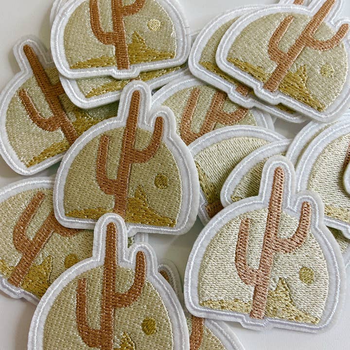 TEELUX - Wholesale Patch - 2.5" Tall Cactus - Embroidered Hat Patch