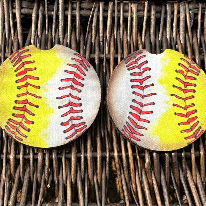 Sous-verres pour voitures de baseball et softball pour la vente par Evie Rose