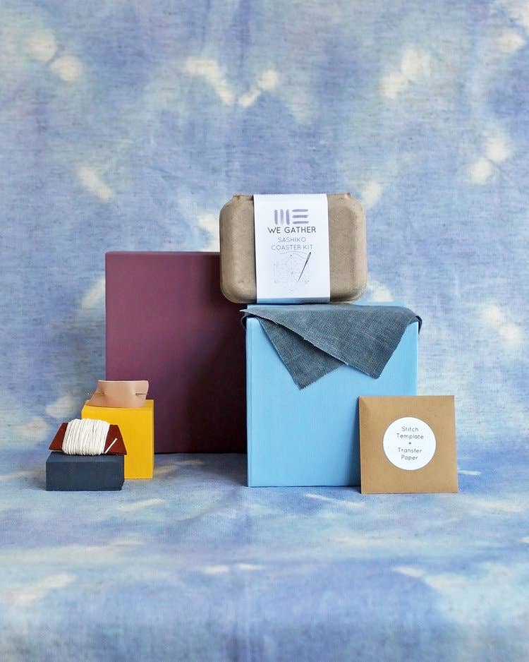 WE GATHER – Großhandel Bastel-Nähset – Sashiko Untersetzer-Set zum Selbermachen2
