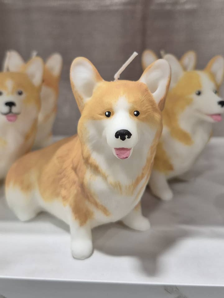 Corgi Figurine Soy Wax Candle for wholesale by Legacy House Candles
