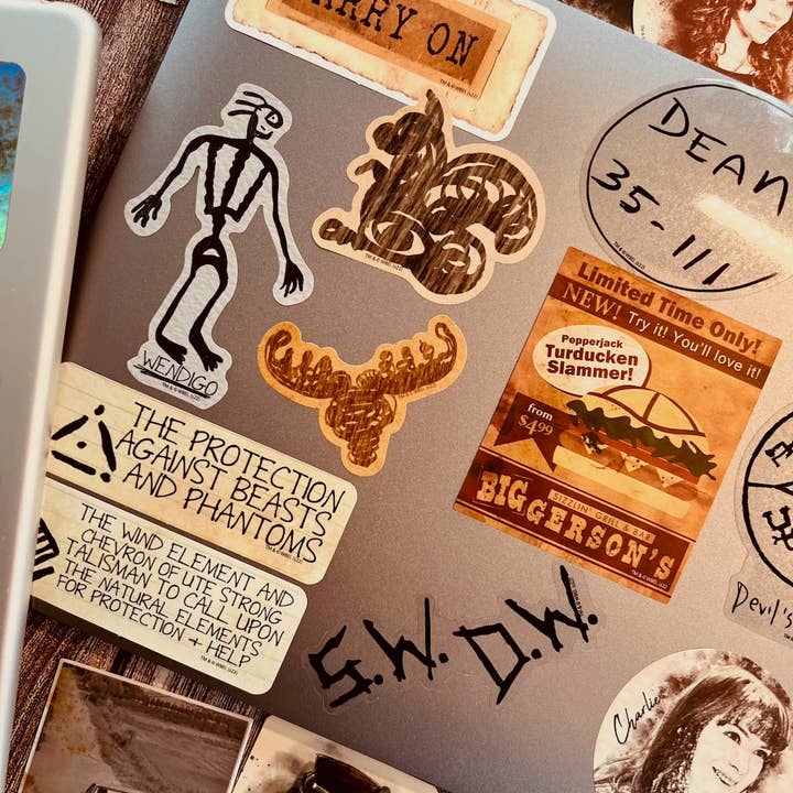 Conquest Journals - Wholesale Sticker - Supernatural John's Journal & Iconic Art Decals (60-Pack)