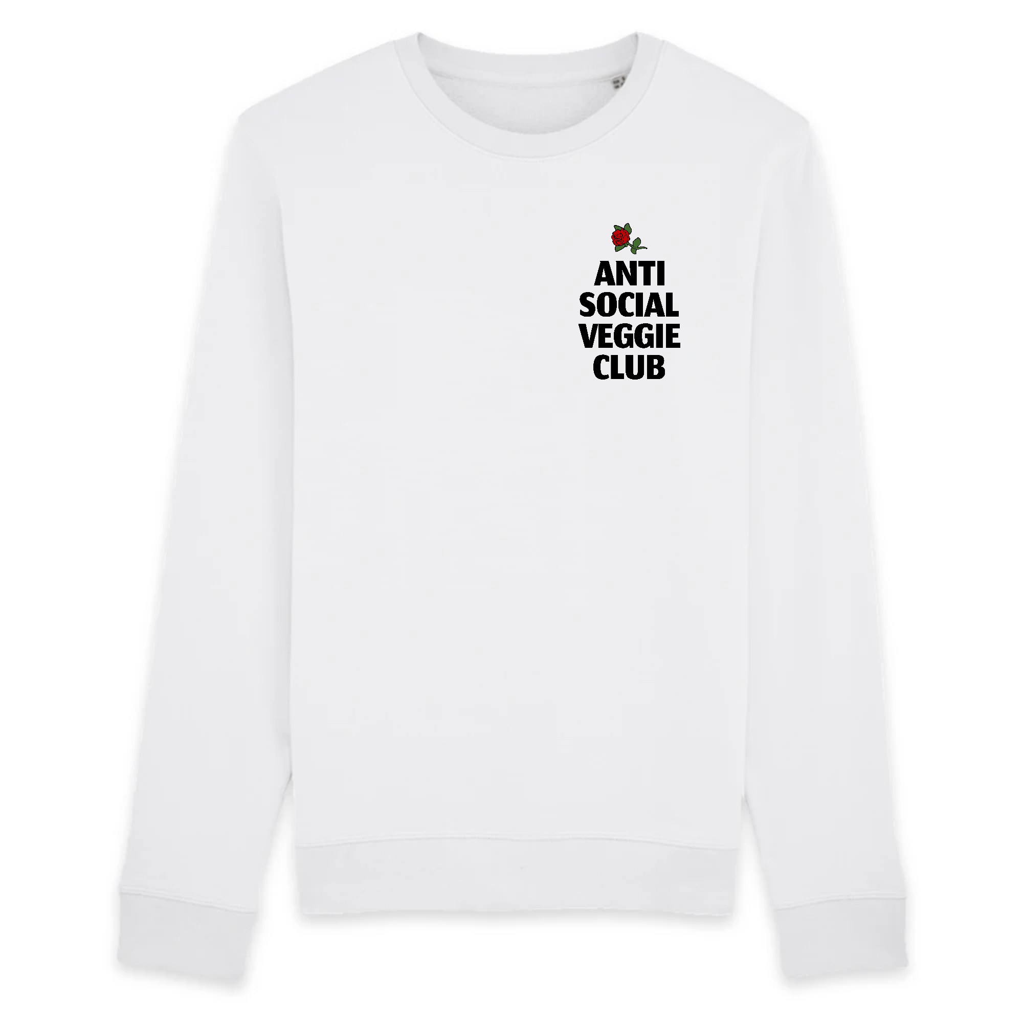 Oat Milk Club - Wholesale Graphic Sweatshirt - Unisex - Anti Social Veggie Club - Organic Cotton Sweatshirt0