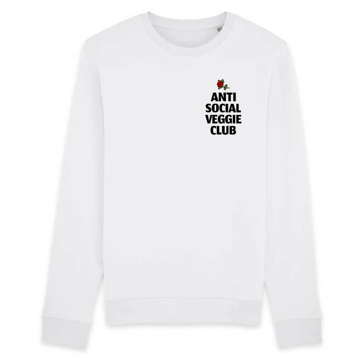 Oat Milk Club - Wholesale Graphic Sweatshirt - Unisex - Anti Social Veggie Club - Organic Cotton Sweatshirt