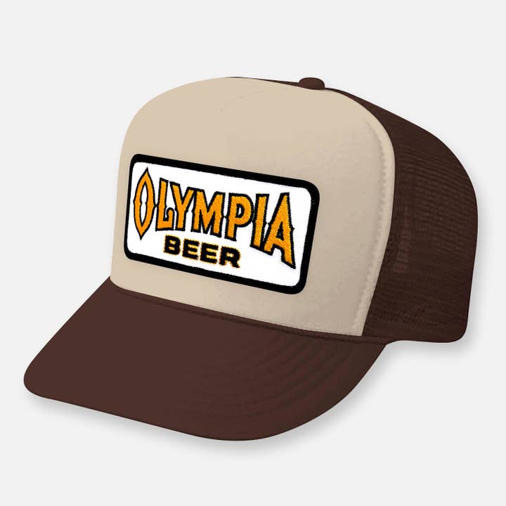 Webig Moto Company - Wholesale Trucker Hat - Unisex - OLYMPIA BEER CURVED BILL PATCH HAT8