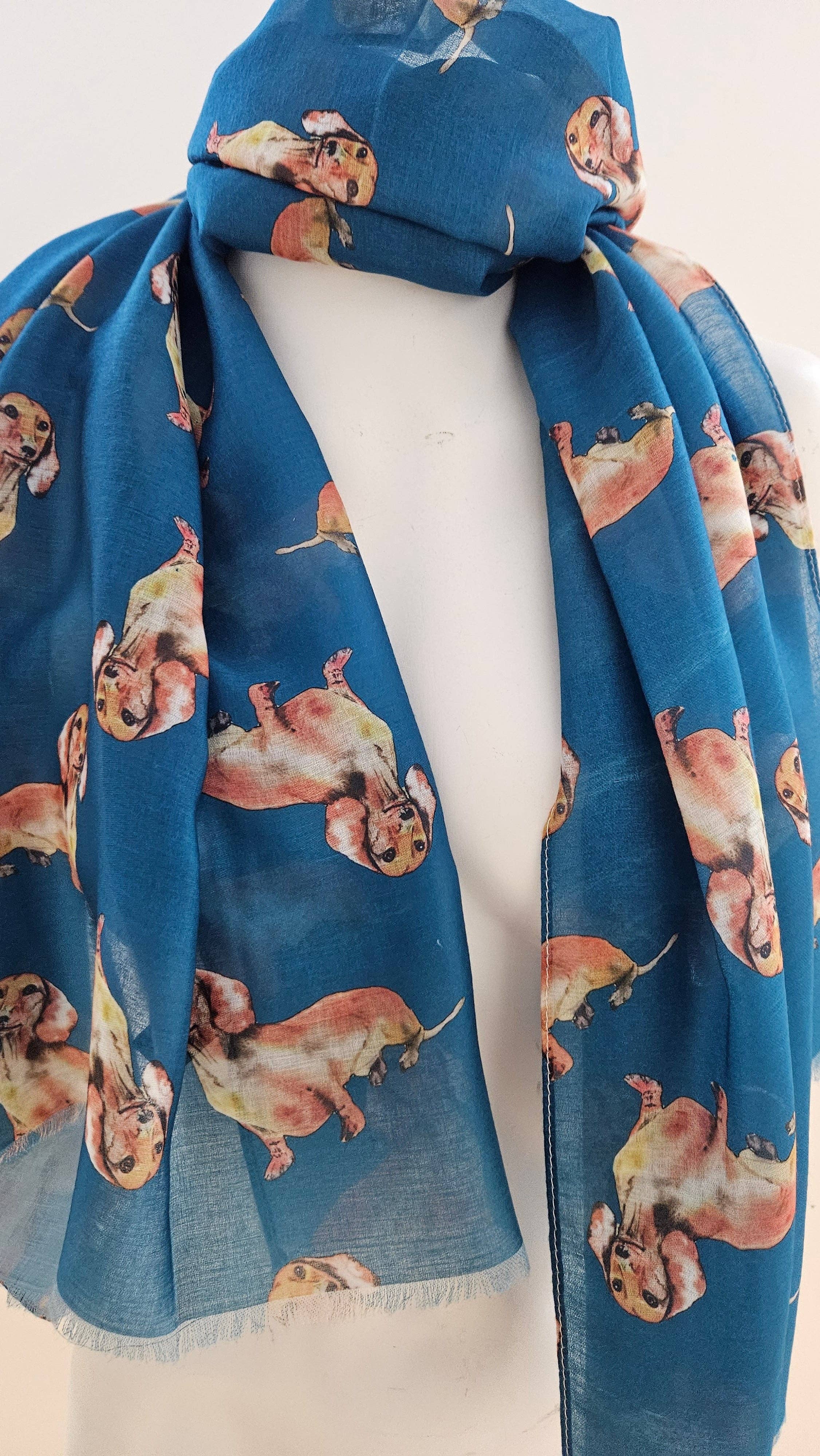 Shimena - Wholesale Scarf - Women's - Lightweight Dachshund scarf15