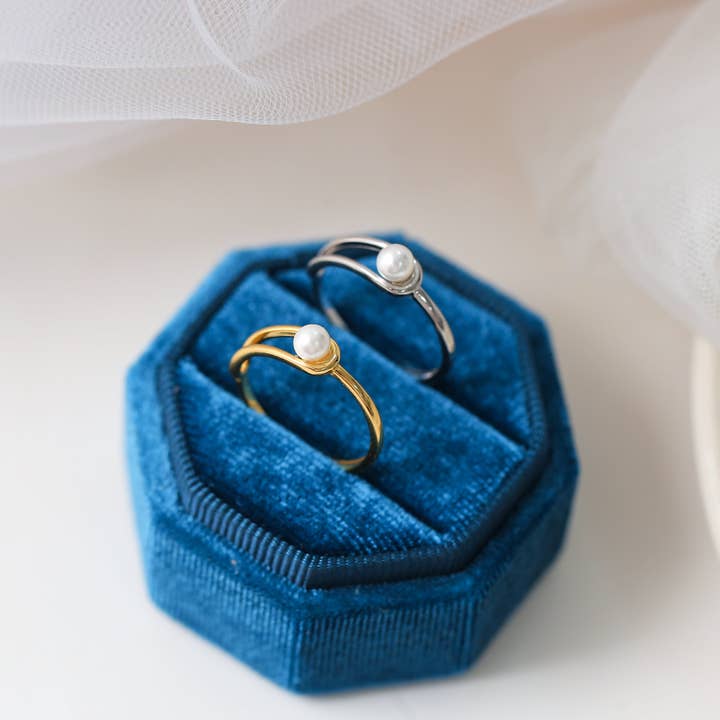 925 Sterling Silver Pearl Ring for wholesale by happyzzzsu