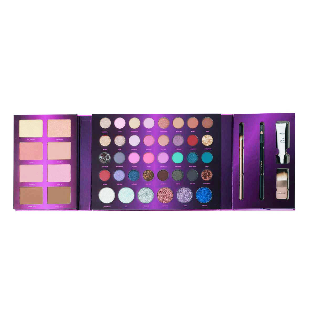 Profusion Cosmetics - Wholesale Eyeshadow Palette - Euphoric Glam - 72 PC All-in-One Makeup Portfolio Kit1