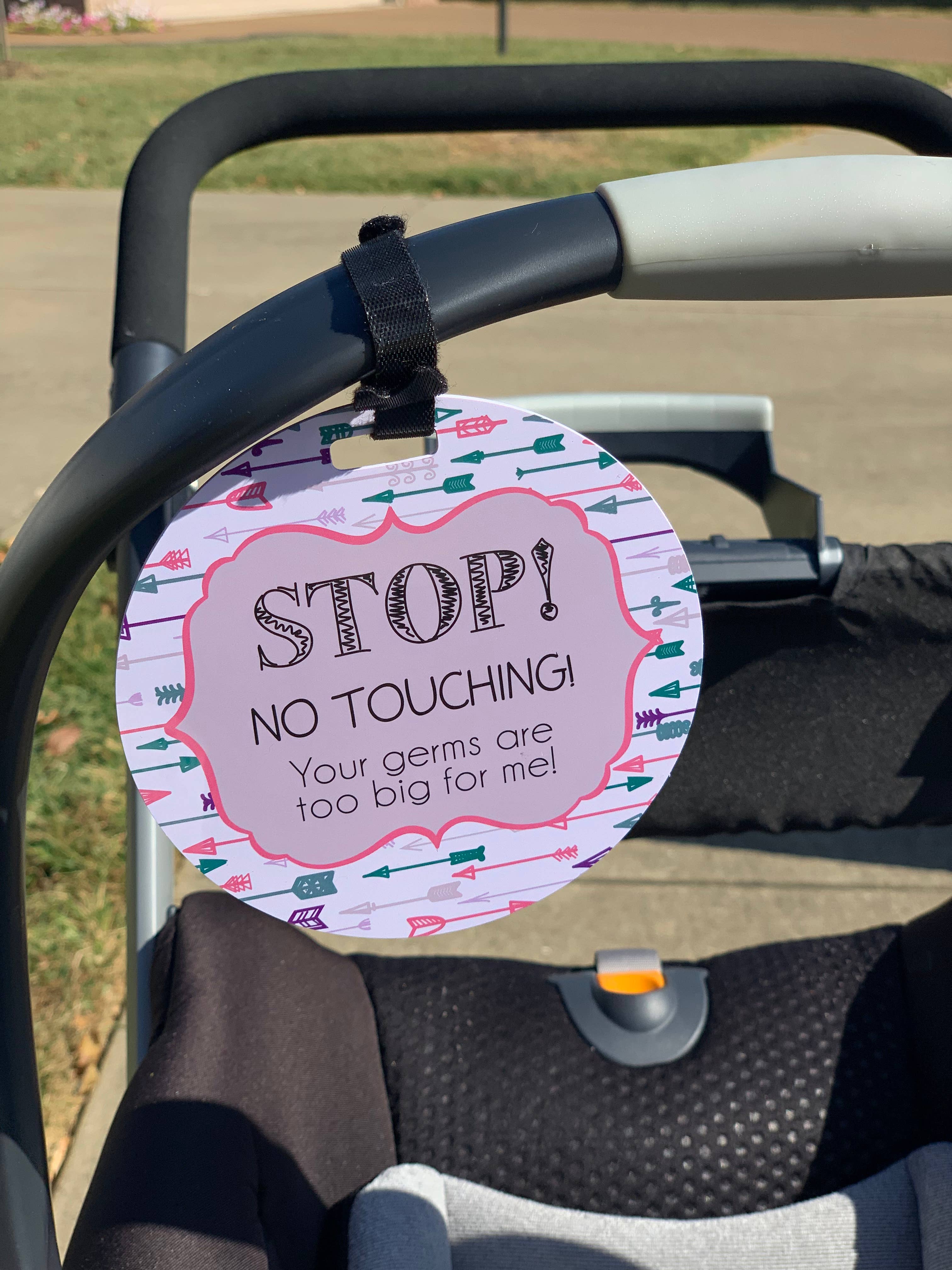 Three Little Tots - Venta al por mayor Funda de asientos de coche - Niños y bebés - Pink Arrow - Etiqueta para asiento de coche y cochecito11