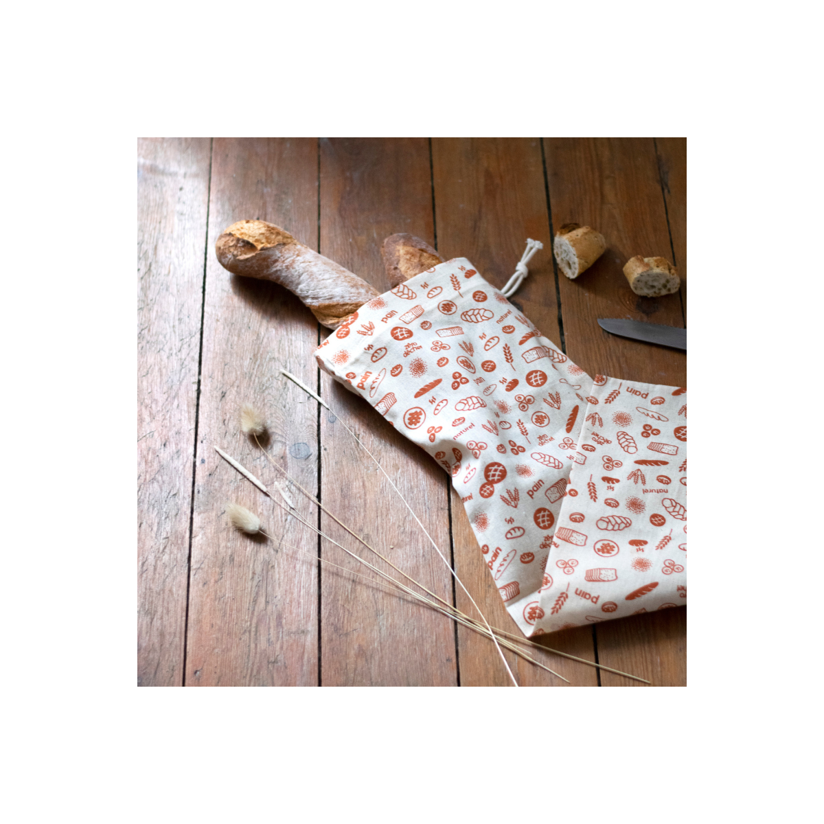 Pebbly France - Wholesale Storage Bag - Organic Cotton Baguette Bag0