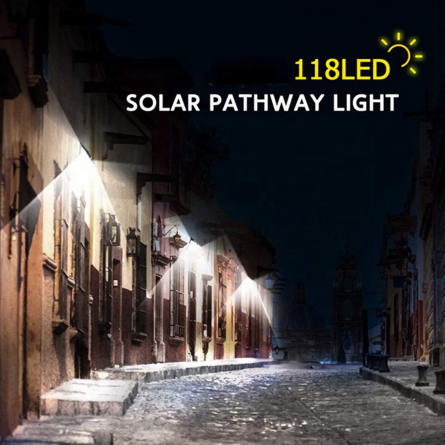 YI LIGHTING LLC - Wholesale Outdoor/Lawn Light - 12" Solar Light Outdoor with  PIR Motion Sensor 6000k 800LM2