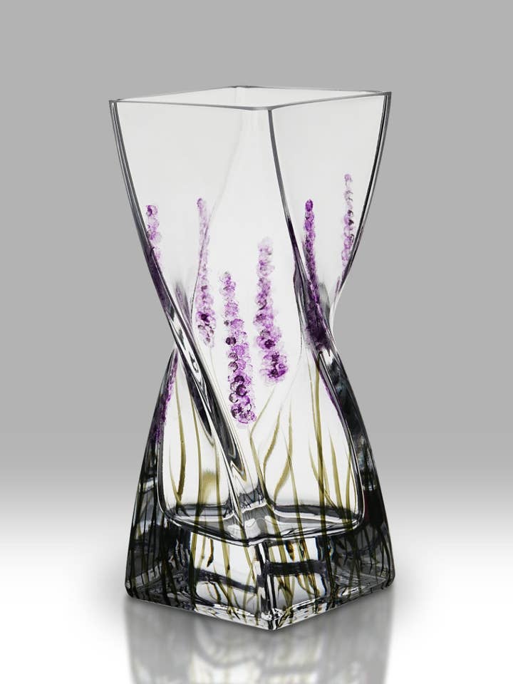 Lavande - Vase Torsadé 20 cm pour la vente par Nobile Glassware Ltd.