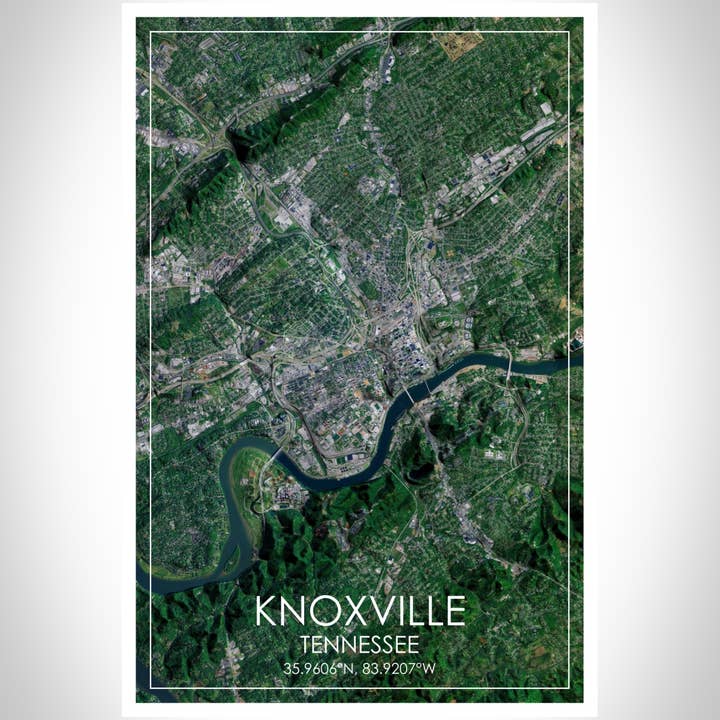JACE.design - Wholesale Art Print - Knoxville TN Map Print Satellite2