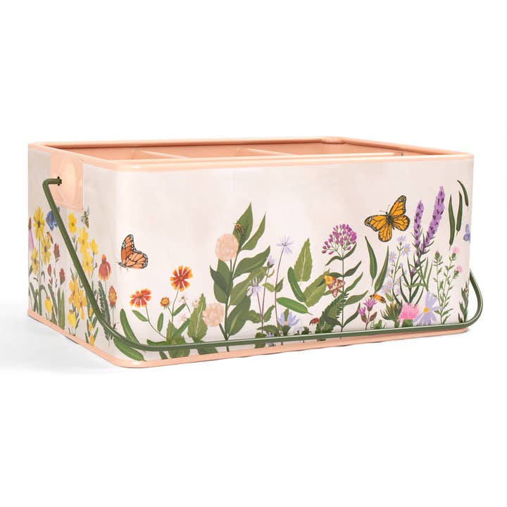 Caddy de Utensílios de Lata Wildflower Botanicals por atacado de 1canoe2 | One Canoe Two Paper Co.