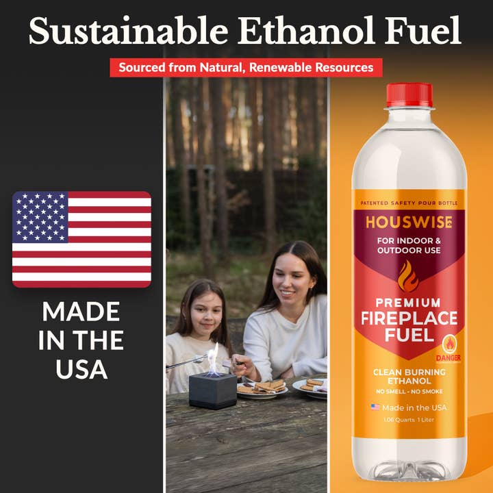 Houswise - Wholesale Lighter - Bio Ethanol Fireplace Fuel Smokeless Eco-Friendly Lighter