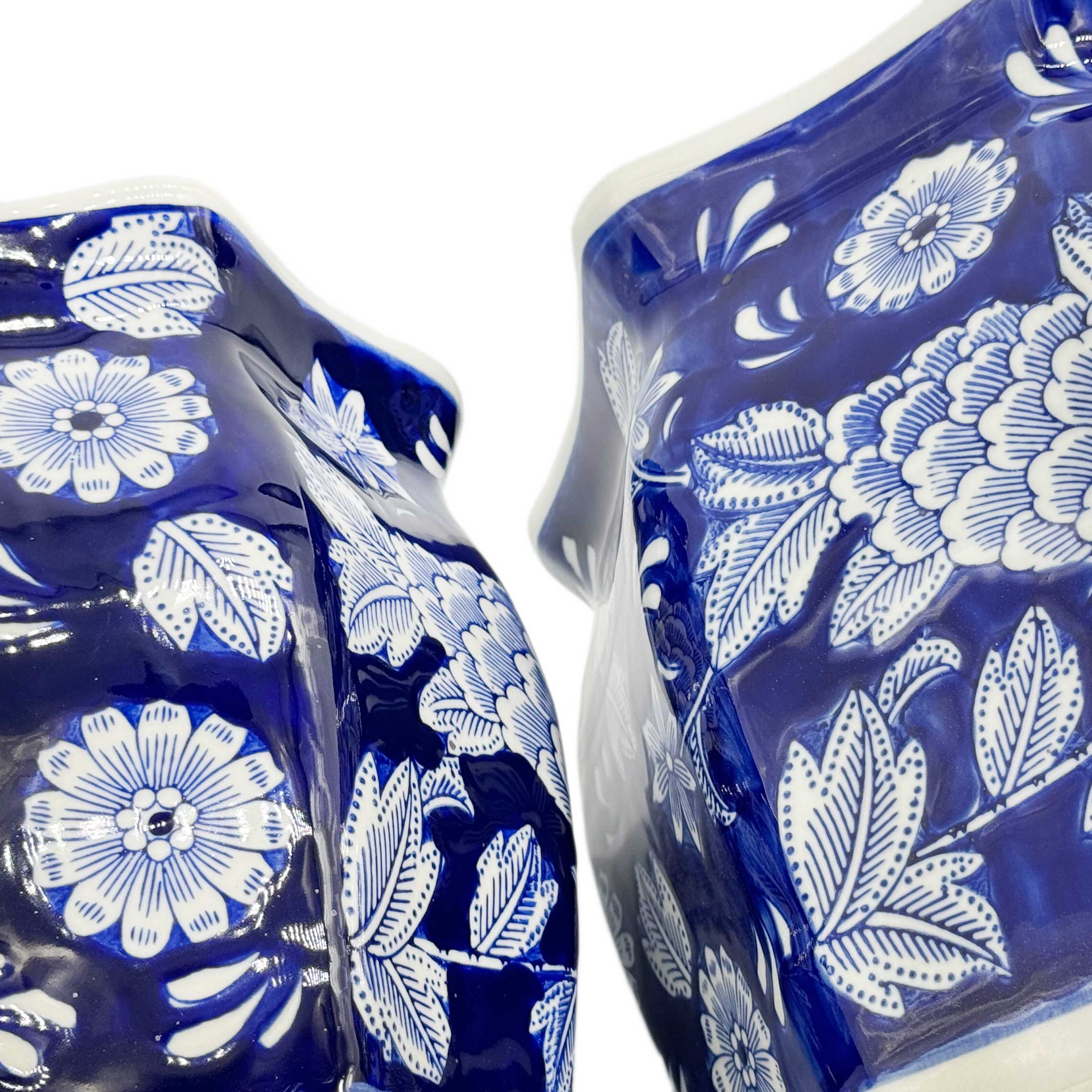 Galt International Company - Vendita all'ingrosso Vasi per piante - Set di 3 vasi per fioriere in ceramica Chinoiserie, 7,5"/10"/13"17