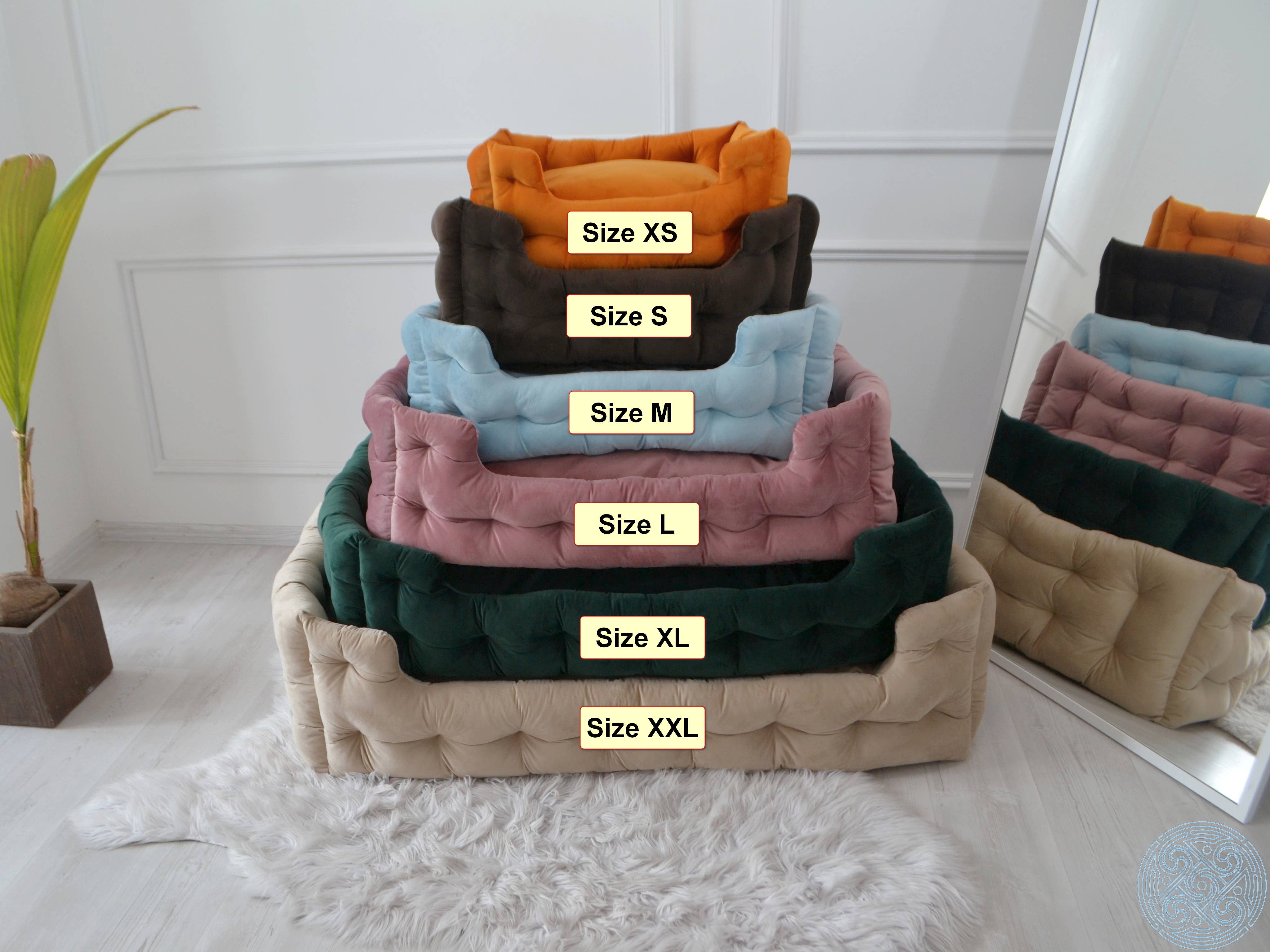 Magicalworld – wholesale Husdjursbädd – Hund – Djurångestbädd för stora hundar i orange, personalisering2