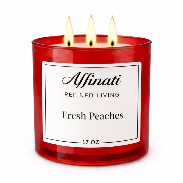 Bougie 3 mèches Pêches Fraîches pour la vente par Affinati