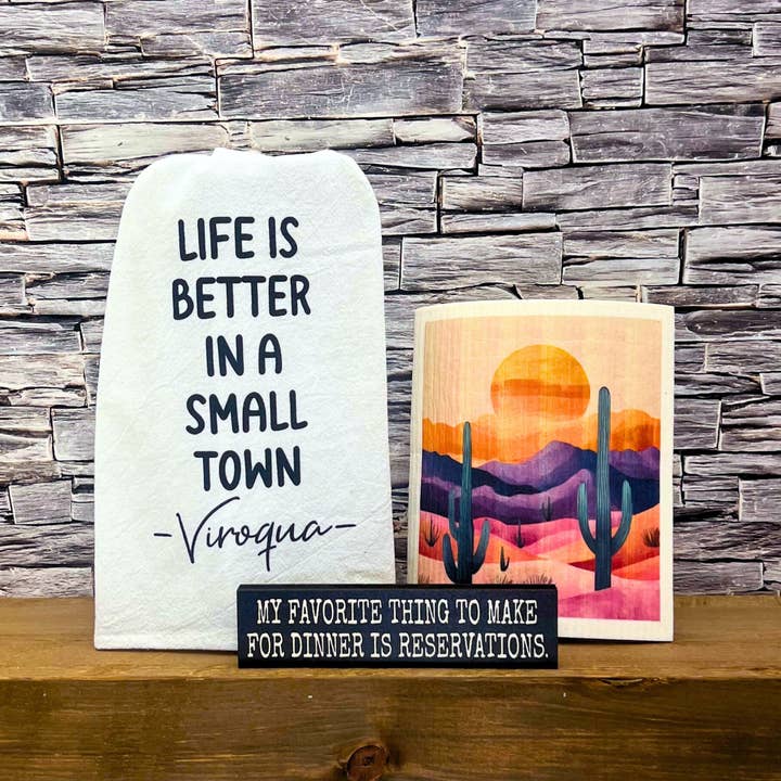 Home Accents By Driftless - Wholesale Tea Towel - Life is Better in a Small Town Custom Tea Towels Home Decor1