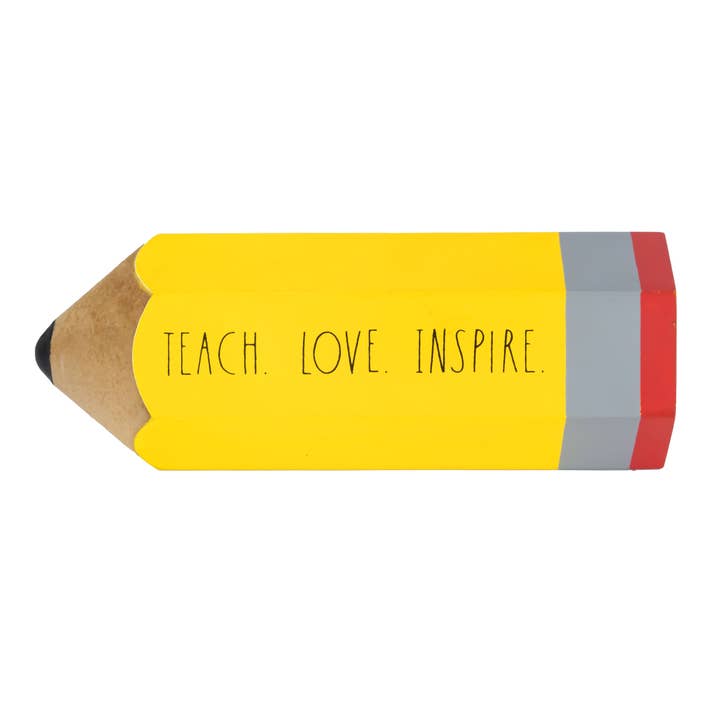 DesignStyles Home - Wholesale Decorative Tabletop Object - Rae Dunn "Teach, Love, Inspire" Pencil Décor