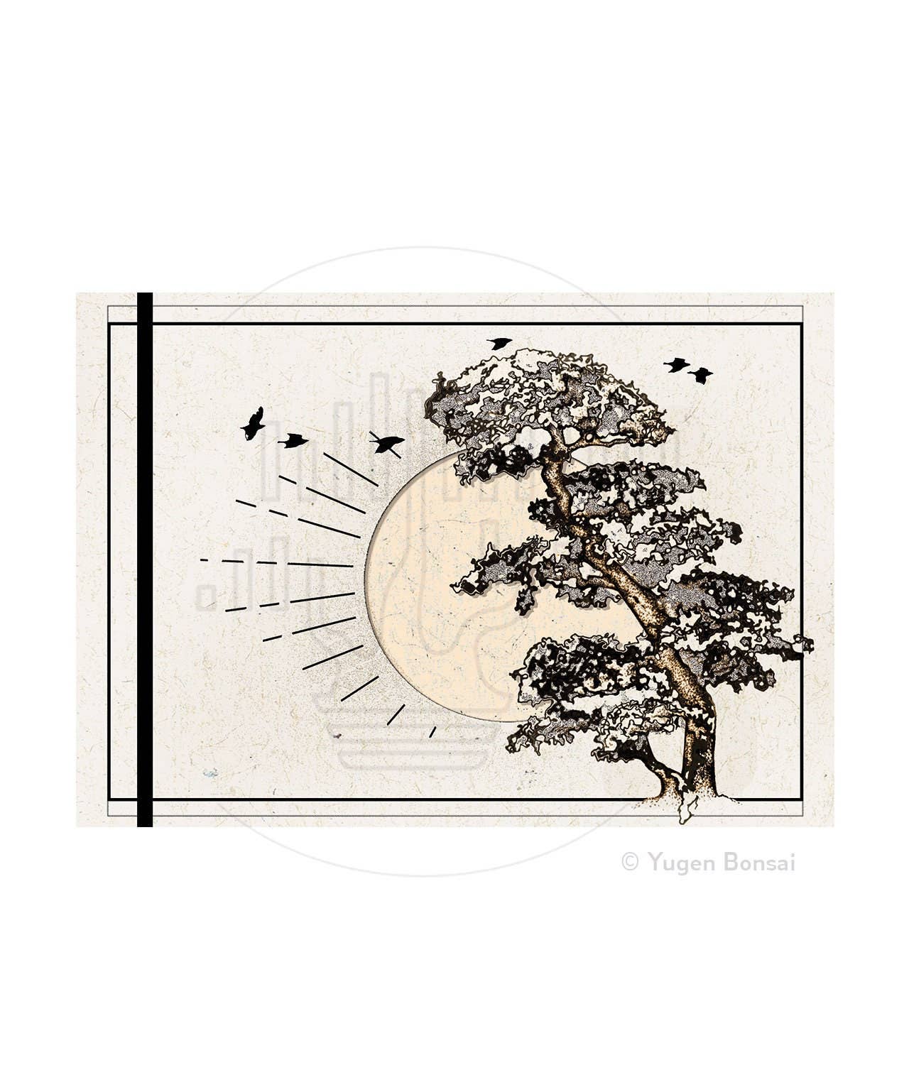 Yugen Bonsai - Wholesale Everyday Greeting Card - Bonsai Theme Greetings Card | A6 Landscape | Soft-Touch Feel1