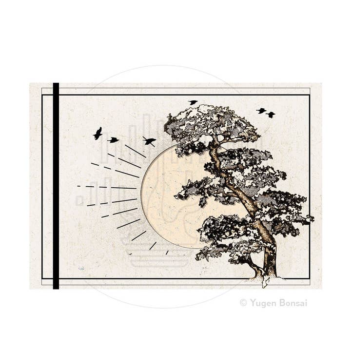 Yugen Bonsai – wholesale Everyday greeting card – Bonsai Theme Greetings Card | A6 Landscape | Soft-Touch Feel1