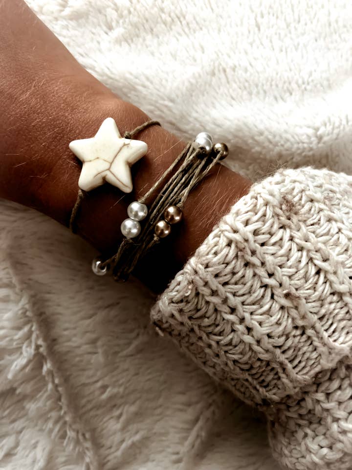 GROSSE ÉTOILE - Linnearmbånd lavet i Frankrig - SMYKKER for engroshandel hos NATURE ET LIN