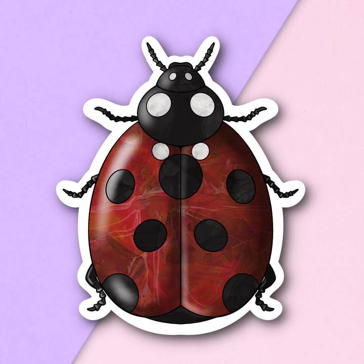 Autocollant coccinelle | Découpé à la forme | Papeterie | Cadeau | Botanique pour la vente par FuzziesArtDesigns