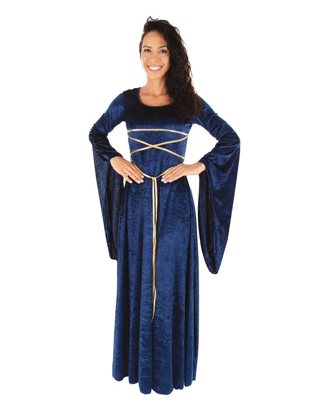 P'tit Clown - Venta al por mayor Disfraz - Mujer - Vestido medieval azul para adulto - talla L/XL0