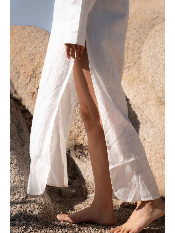 A Perfect Nomad - Wholesale Dress - Women's - evolve linen shirt dress