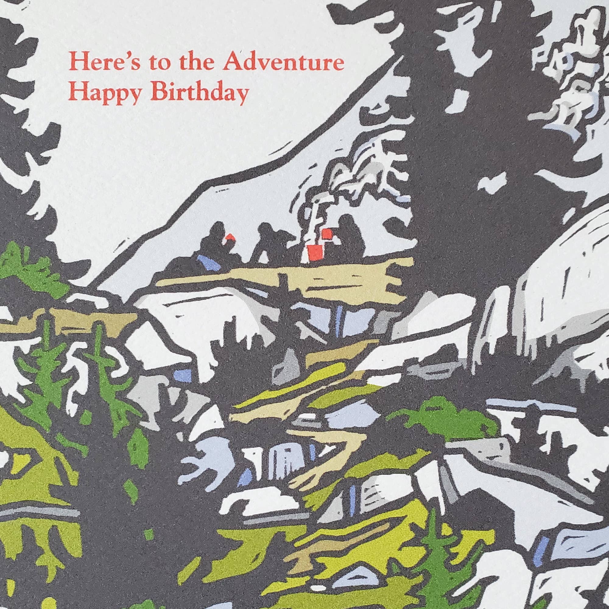Little Green – wholesale Birthday card – Mountain Adventure Happy Birthday Greeting Card3
