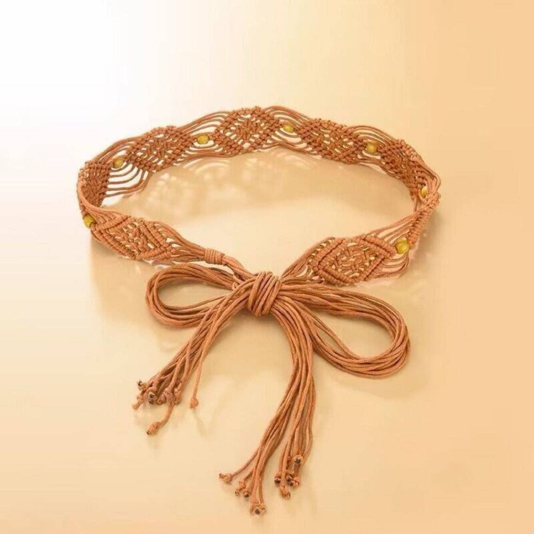 Funkyrel® Atzbranding Limited – Engroshandel Bælte - Dame – Funkyrel® Hollow strikket bælte med kvaster2