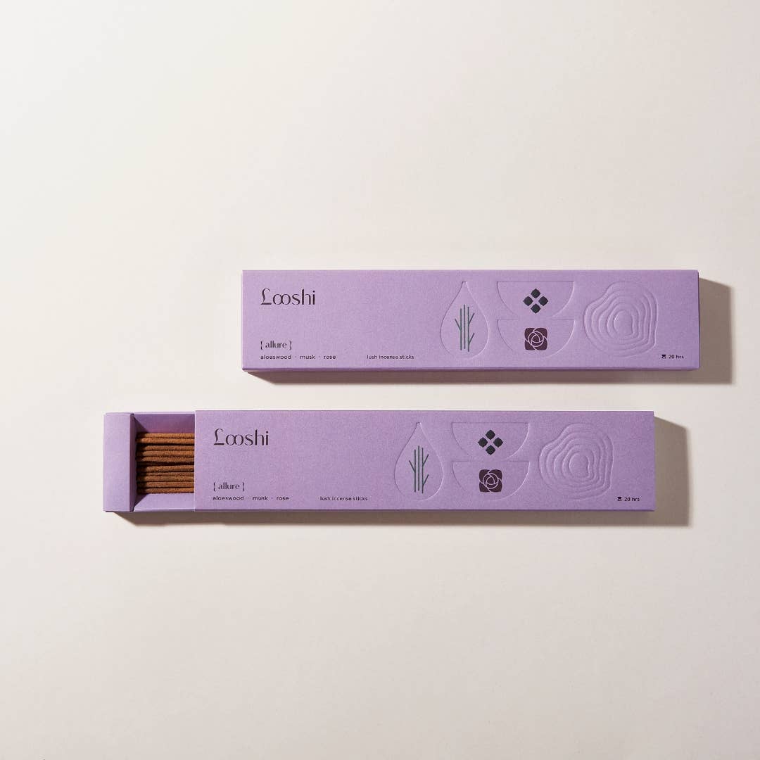 Looshi - Wholesale Incense - Allure Natural Incense Sticks with Rose, Musk, Aloeswood1