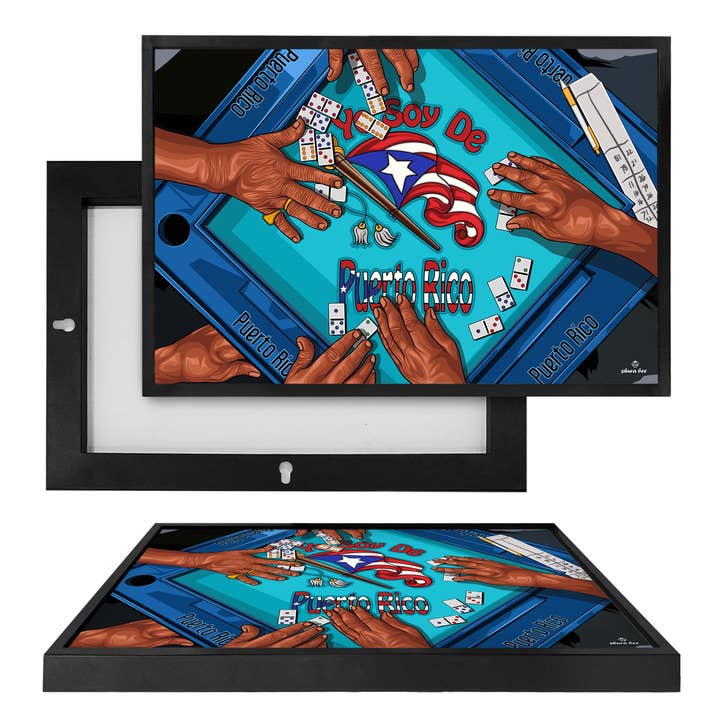 « Yo Soy De Puerto Rico », panneau d'affichage encadré en PVC (CASE) pour la vente par ART BLVD