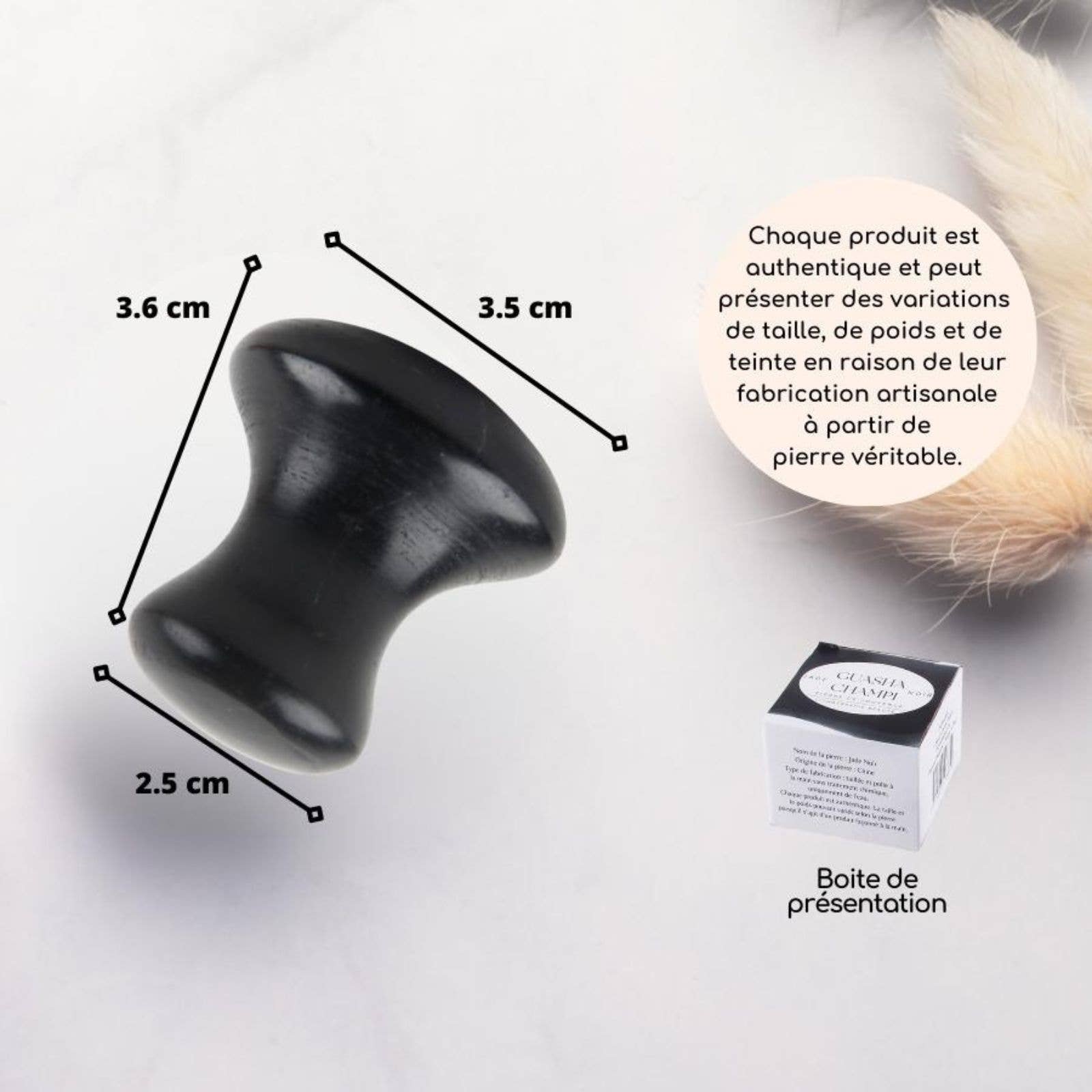 Zen'Arôme - Vendita all'ingrosso Kit per la cura del viso - Massaggiatore Guasha a fungo in pietra naturale - 3 modelli17