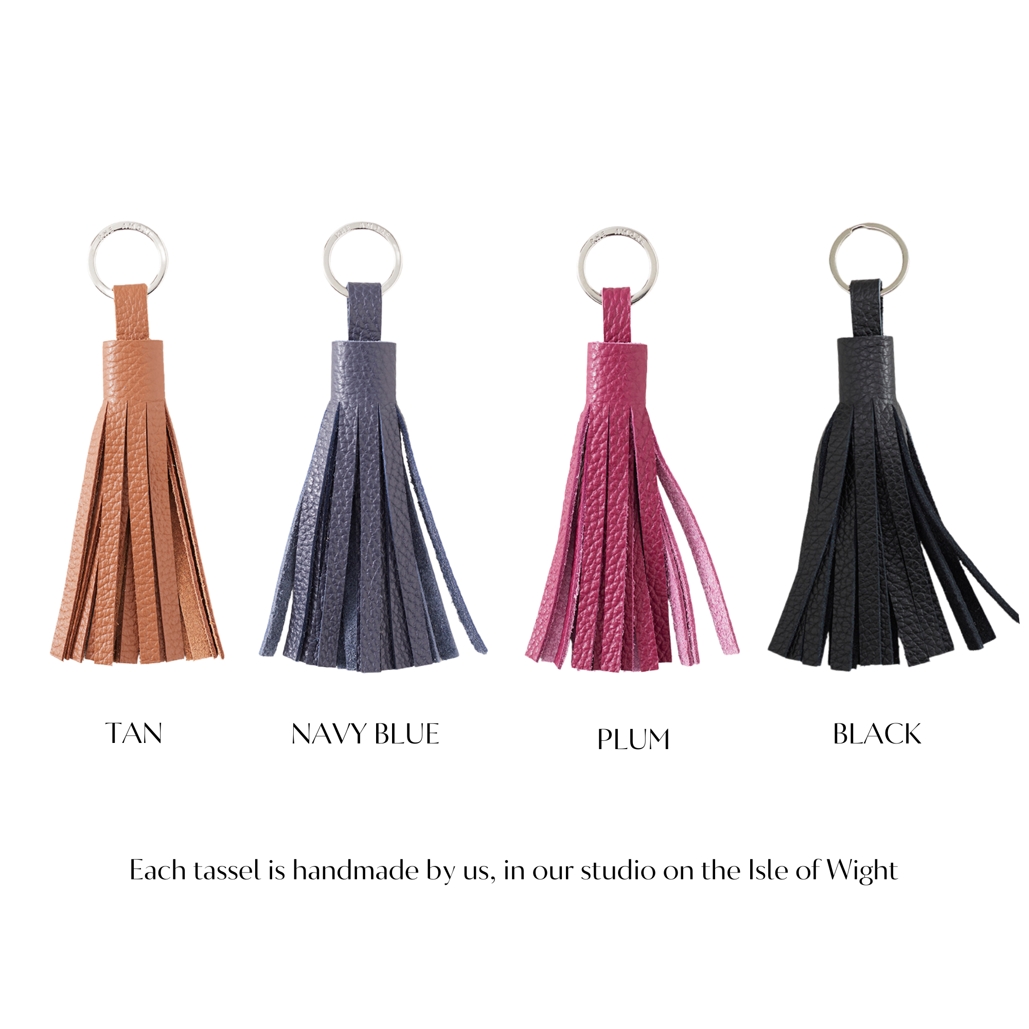 Rhe Amore - Vente Porte-clés – unisexe - Porte-clés avec pompon en cuir, fait main au Royaume-Uni1