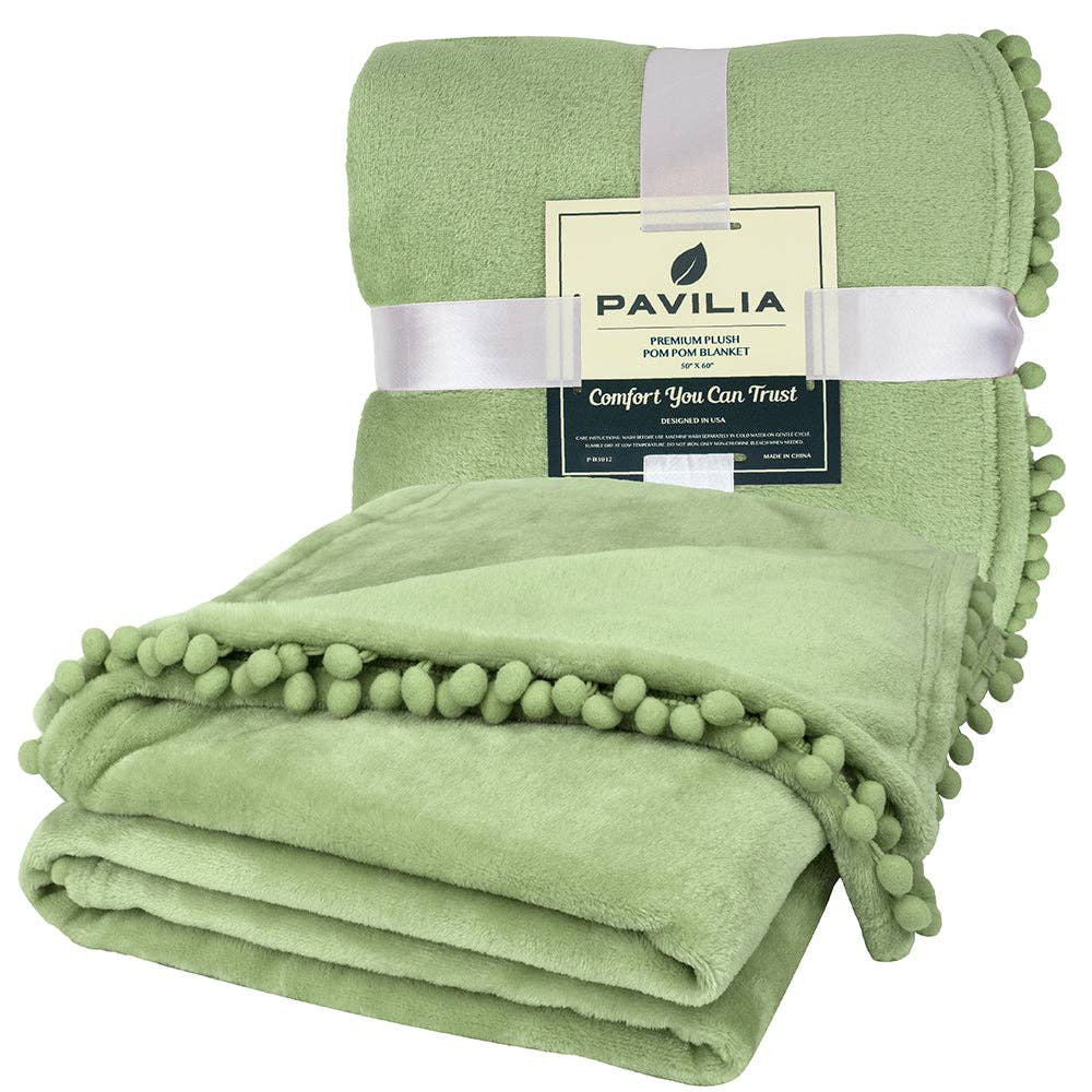 Pavilia – wholesale Prydnadsfilt – Filt med pompom-fransar94